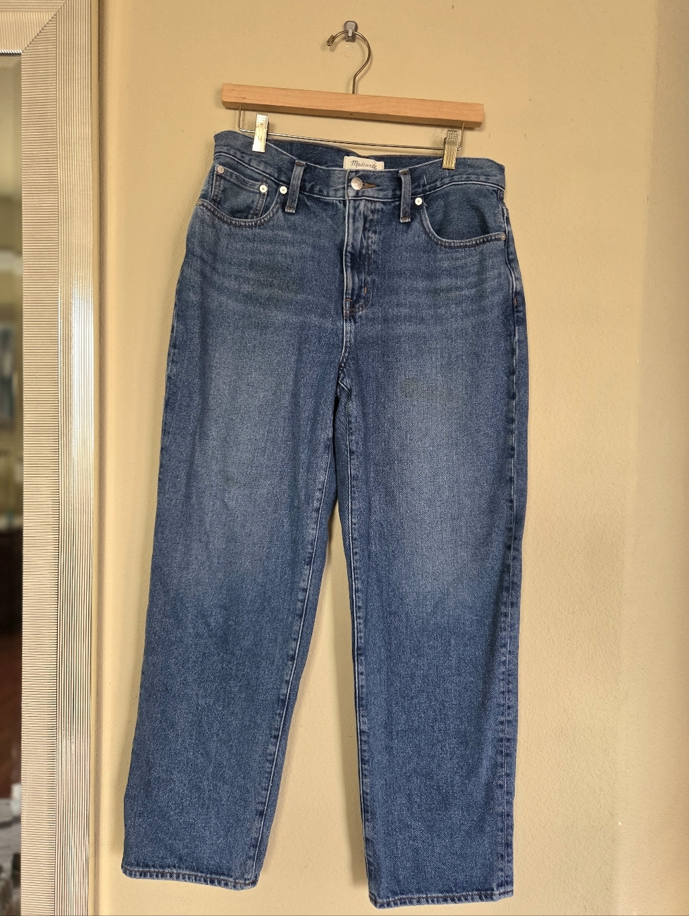 Madewell Classic High-Rise Blue Women's Mom Jeans **flaw**